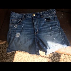 American Eagle Hi-Rise Shortie Jean Shorts